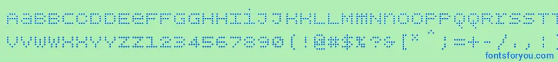 fuente Bpdotsunicase – Fuentes Azules Sobre Fondo Verde