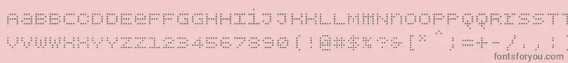 Шрифт Bpdotsunicase – серые шрифты на розовом фоне