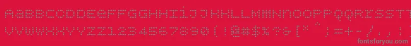 Bpdotsunicase Font – Gray Fonts on Red Background