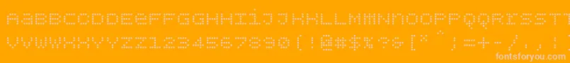 フォントBpdotsunicase – オレンジの背景にピンクのフォント