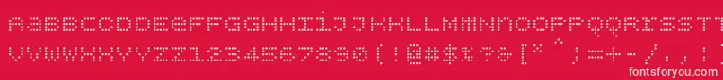 Bpdotsunicase Font – Pink Fonts on Red Background