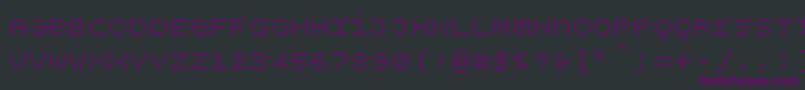 Bpdotsunicase Font – Purple Fonts on Black Background