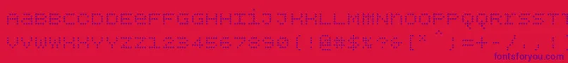 Bpdotsunicase Font – Purple Fonts on Red Background