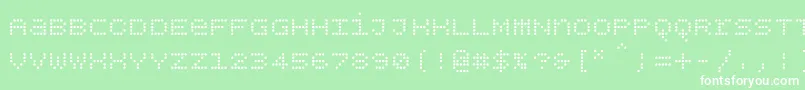 Bpdotsunicase Font – White Fonts on Green Background