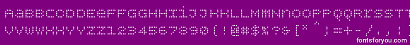 Bpdotsunicase Font – White Fonts on Purple Background