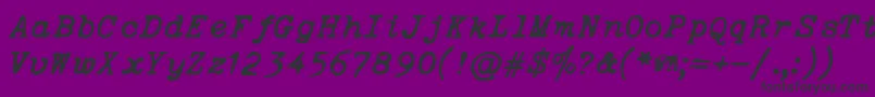 OceansideTypewriter Font – Black Fonts on Purple Background