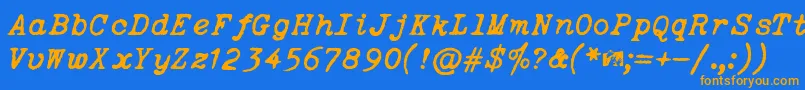 En savoir plus sur la police OceansideTypewriter Police OceansideTypewriter – polices orange sur fond bleu