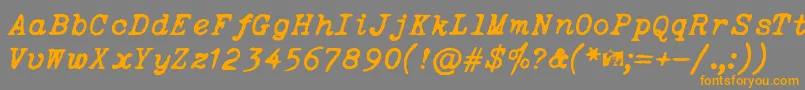 fuente OceansideTypewriter – Fuentes Naranjas Sobre Fondo Gris