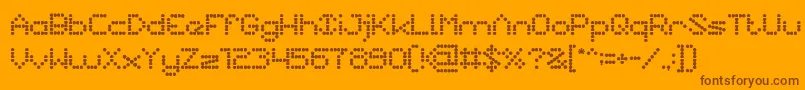 Nano Font – Brown Fonts on Orange Background