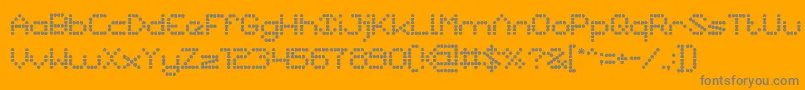 Nano Font – Gray Fonts on Orange Background