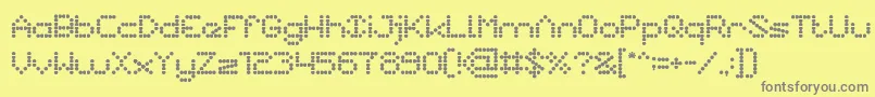 フォントNano – 黄色の背景に灰色の文字
