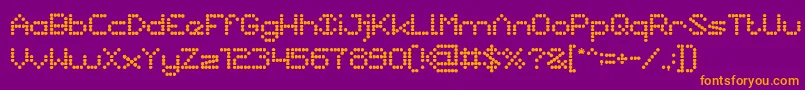 Nano Font – Orange Fonts on Purple Background