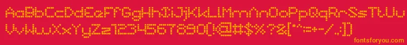 Nano Font – Orange Fonts on Red Background