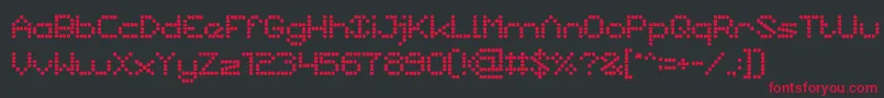 Nano Font – Red Fonts on Black Background