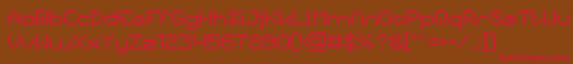 Nano Font – Red Fonts on Brown Background