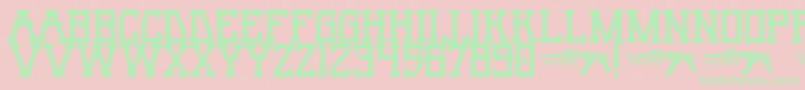 UmarRage Font – Green Fonts on Pink Background