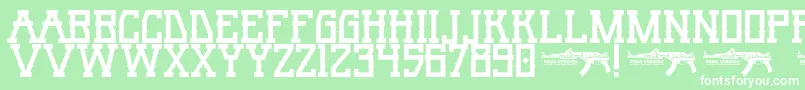 UmarRage Font – White Fonts on Green Background