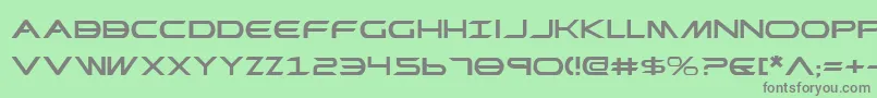 フォントPrometheanExpanded – 緑の背景に灰色の文字