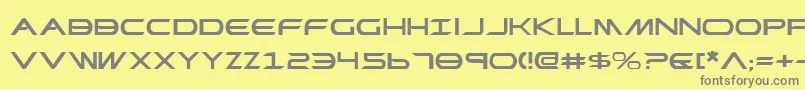 フォントPrometheanExpanded – 黄色の背景に灰色の文字