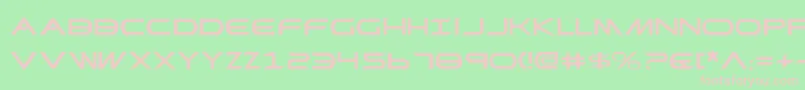 Fonte PrometheanExpanded – fontes rosa em um fundo verde