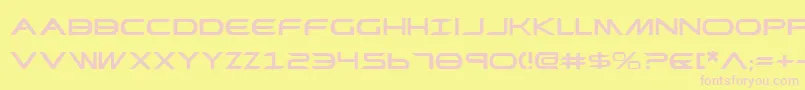 PrometheanExpanded-fontti – vaaleanpunaiset fontit keltaisella taustalla