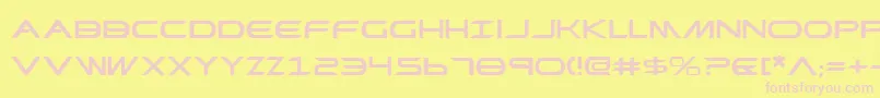 PrometheanExpanded-Schriftart – Rosa Schriften auf gelbem Hintergrund