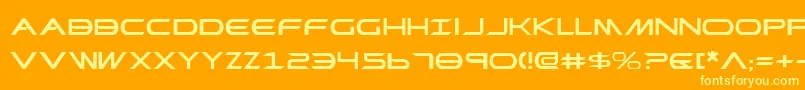 PrometheanExpanded-Schriftart – Gelbe Schriften auf orangefarbenem Hintergrund