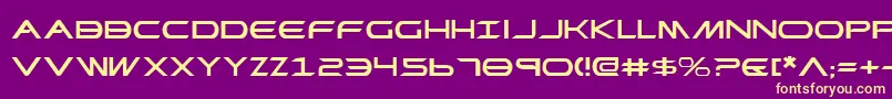 PrometheanExpanded Font – Yellow Fonts on Purple Background