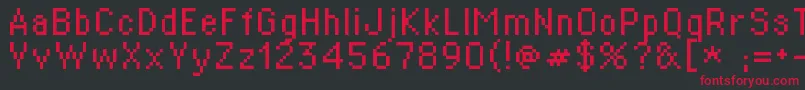 Supertext02 Font – Red Fonts on Black Background