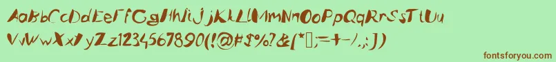 Caligstroy Font – Brown Fonts on Green Background