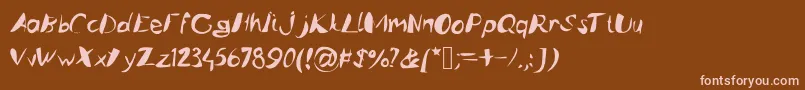 Шрифт Caligstroy – розовые шрифты на коричневом фоне