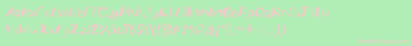 Caligstroy Font – Pink Fonts on Green Background