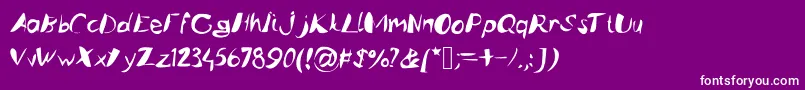 Caligstroy Font – White Fonts on Purple Background
