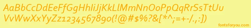 fuente CorbelItalic – Fuentes Naranjas Sobre Fondo Amarillo