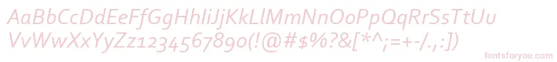 フォントCorbelItalic – ピンクのフォント