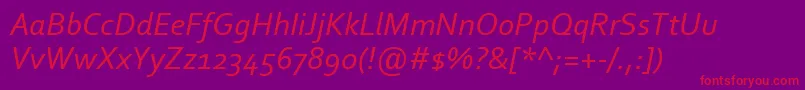 fuente CorbelItalic – Fuentes Rojas Sobre Fondo Morado