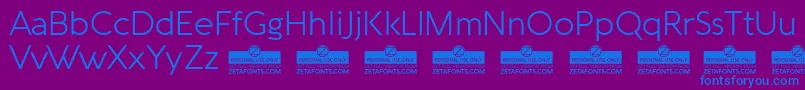 AquawaxLightTrial Font – Blue Fonts on Purple Background