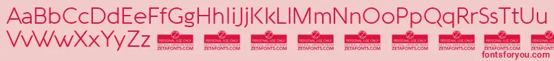 AquawaxLightTrial Font – Red Fonts on Pink Background