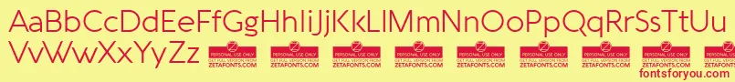 AquawaxLightTrial Font – Red Fonts on Yellow Background