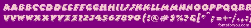 Comicstripplain Font – Pink Fonts on Purple Background