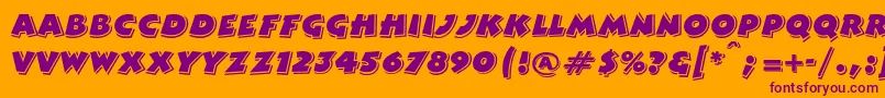 Comicstripplain Font – Purple Fonts on Orange Background