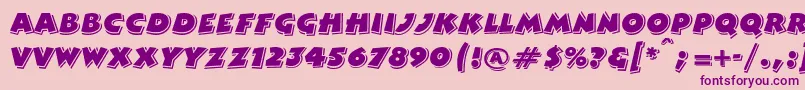 Comicstripplainフォントについての詳細 フォントComicstripplain – ピンクの背景に紫のフォント