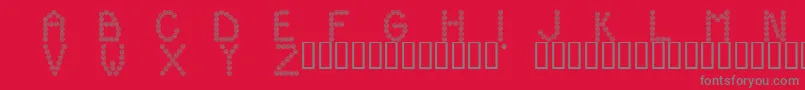 Hooters Font – Gray Fonts on Red Background