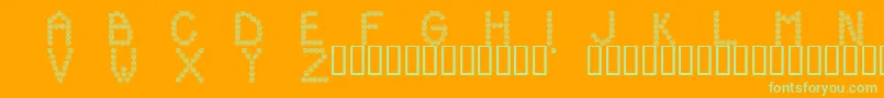 Hooters Font – Green Fonts on Orange Background