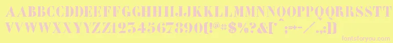 Learchitect Font – Pink Fonts on Yellow Background