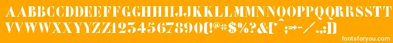 Learchitect Font – White Fonts on Orange Background
