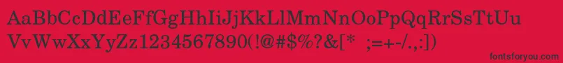 CenturyschoolbookThin Font – Black Fonts on Red Background