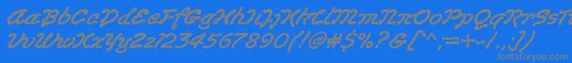 フォントLasvegasd – 青い背景に灰色の文字