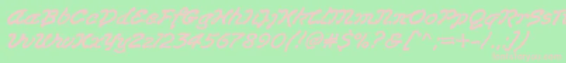 Lasvegasd Font – Pink Fonts on Green Background