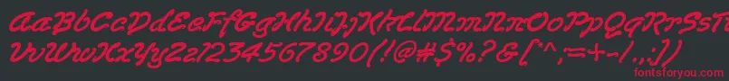 フォントLasvegasd – 黒い背景に赤い文字